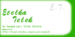 etelka telek business card